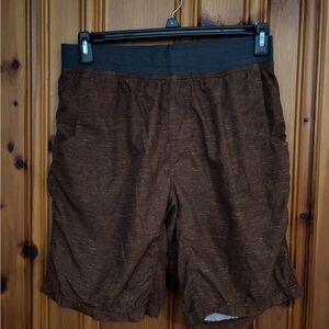 Prana Burnt Orange and Gray Board Shorts